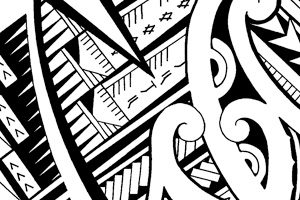 300x200 Mixed Tattoo Design With Maori And Samoan Patterns And Symbols