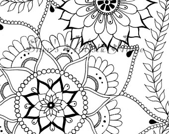 340x270 Flower Drawing Etsy