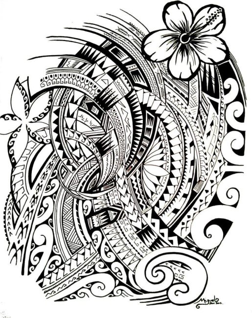 515x650 48 Coolest Polynesian Tattoo Designs