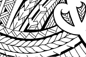 300x200 Samoan Chest Tattoo Design With Maori Patterns