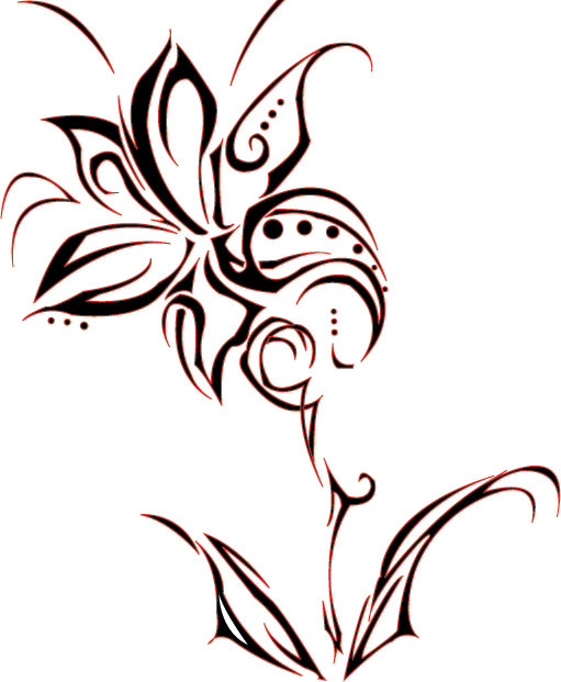 511x621 Tribal Flower Drawings