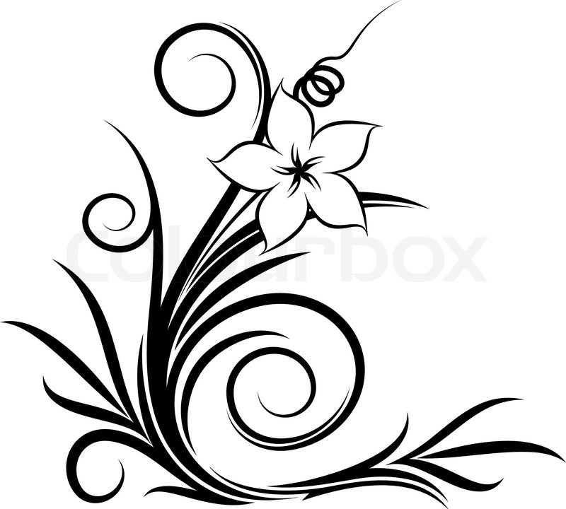 800x720 Filigree, Flower, Flourishes Stock Vector Colourbox