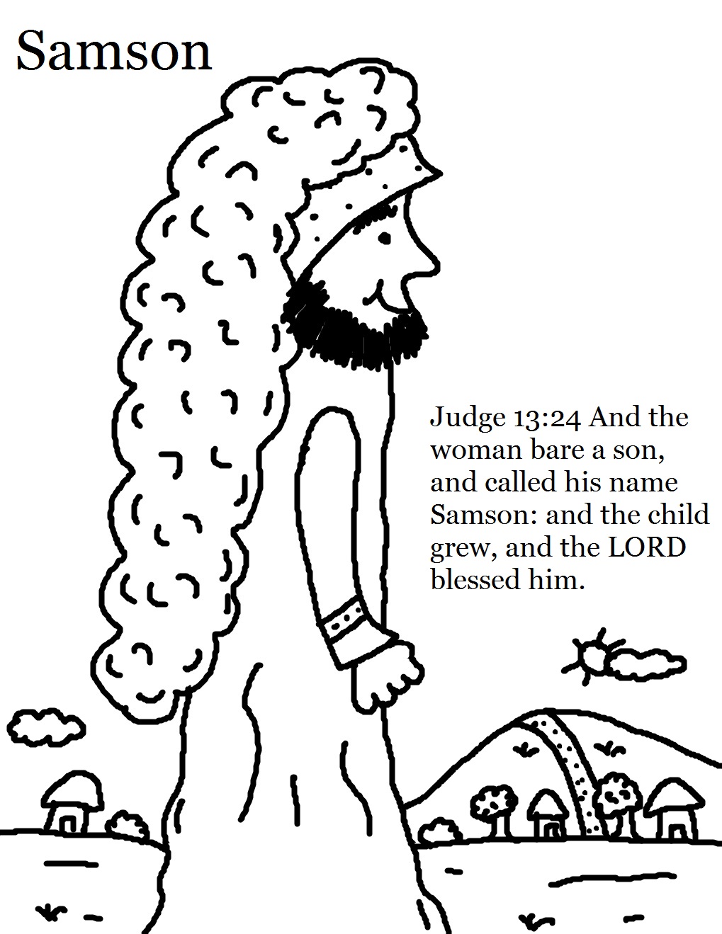 1019x1319 Samson Bible Story Coloring Pages