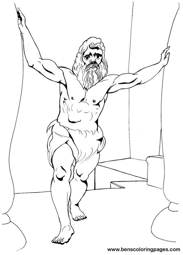 627x873 Bible Samson Coloring Pages.