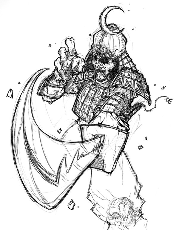 600x770 Samurai Drawings