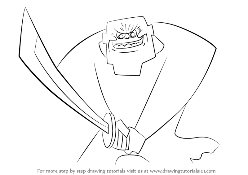 800x565 Learn How To Draw The Guardian From Samurai Jack (Samurai Jack