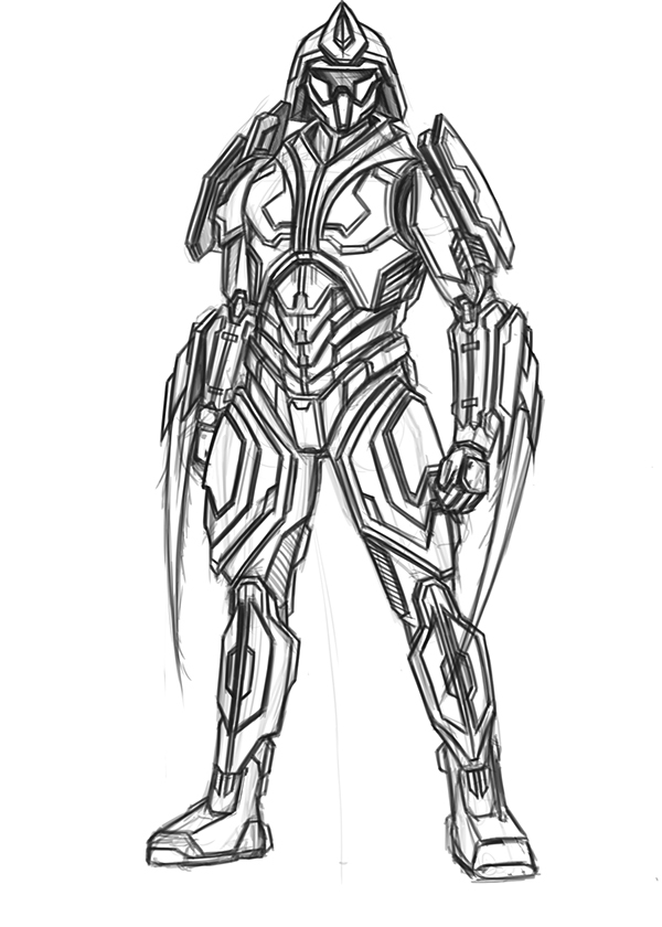 600x840 Futuristic Samurai On Behance