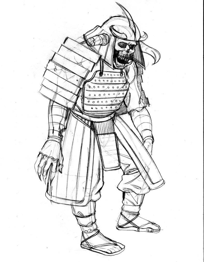 789x1013 Samurai Zombie By Artoftu