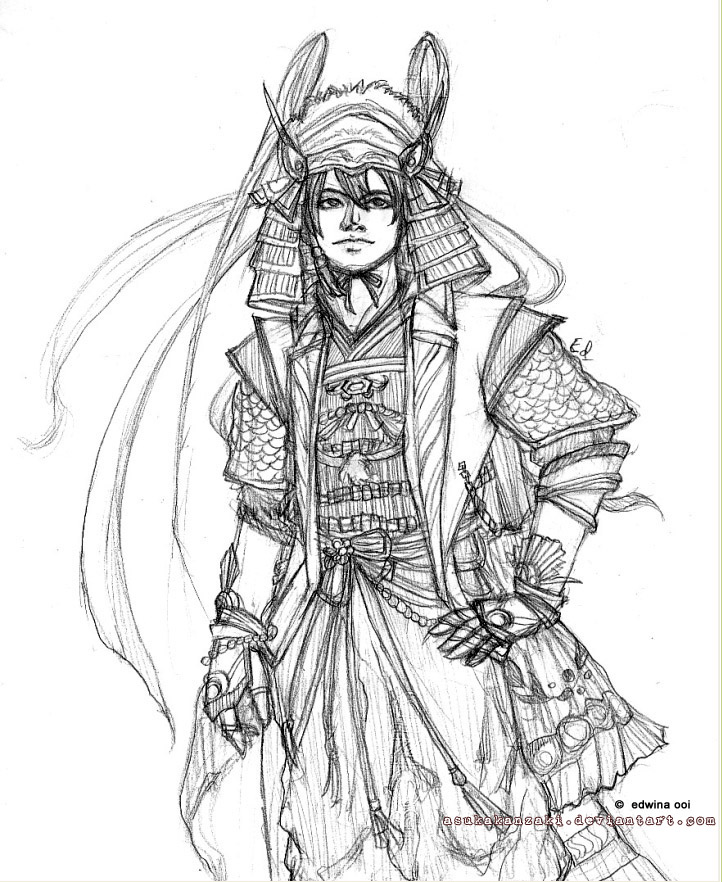 722x882 Samurai Design By Asukakanzaki