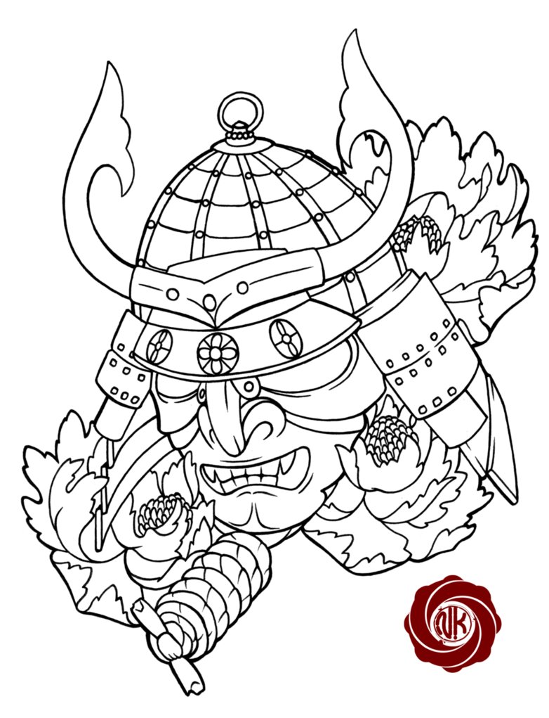 782x1021 Samurai 2 Sketch Tattoo By Punk01
