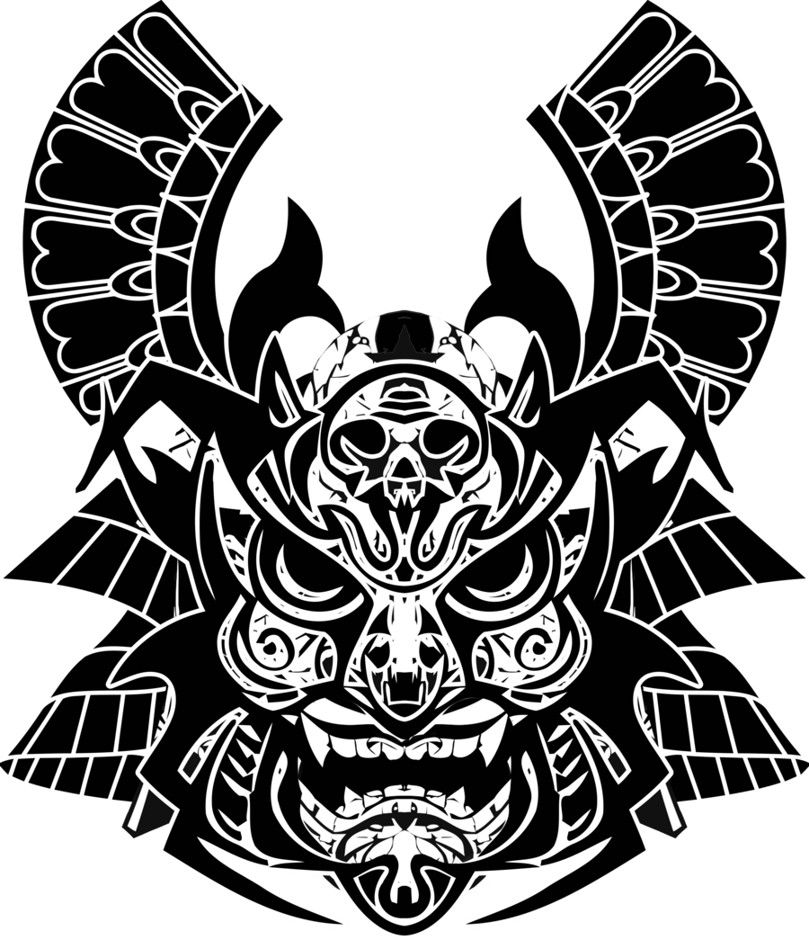 900x1045 Samurai Mask Cliparts