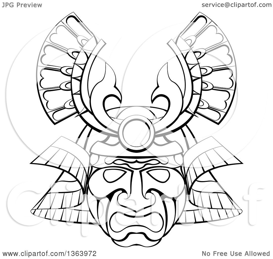 Samurai Mask Drawing at GetDrawings | Free download