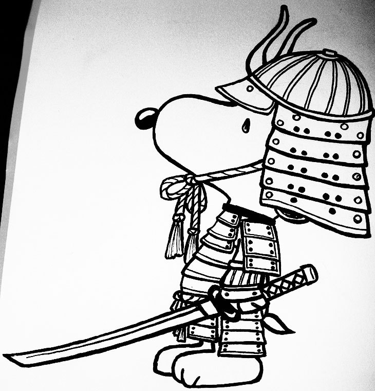 730x760 Samurai Snoopy By Keikoface