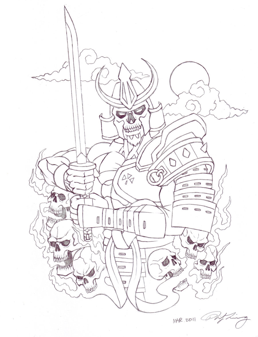 900x1173 Skull Samurai By Zell381