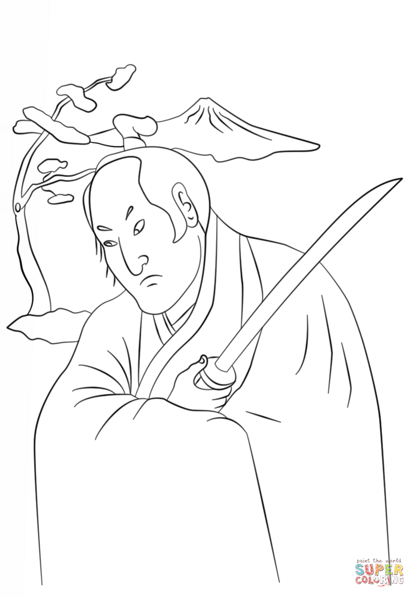 824x1186 Samurai Warrior Coloring Page Free Printable Coloring Pages