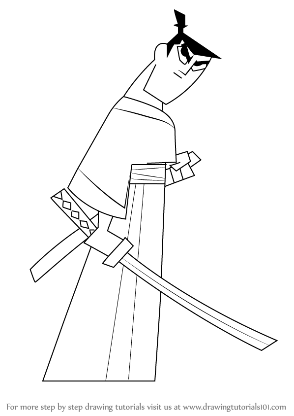 598x844 Learn How To Draw Samurai Jack (Samurai Jack) Step By Step