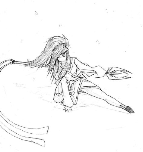 474x505 Cool Female Warrior Line Art