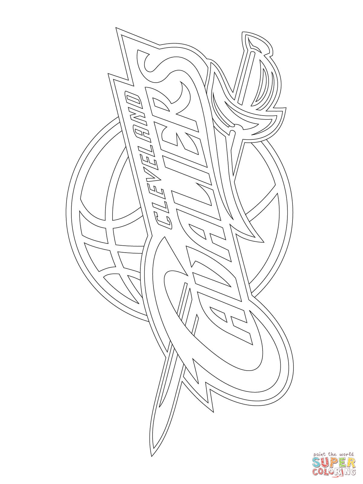1200x1600 Cleveland Cavaliers Logo Coloring Page Free Printable Coloring Pages