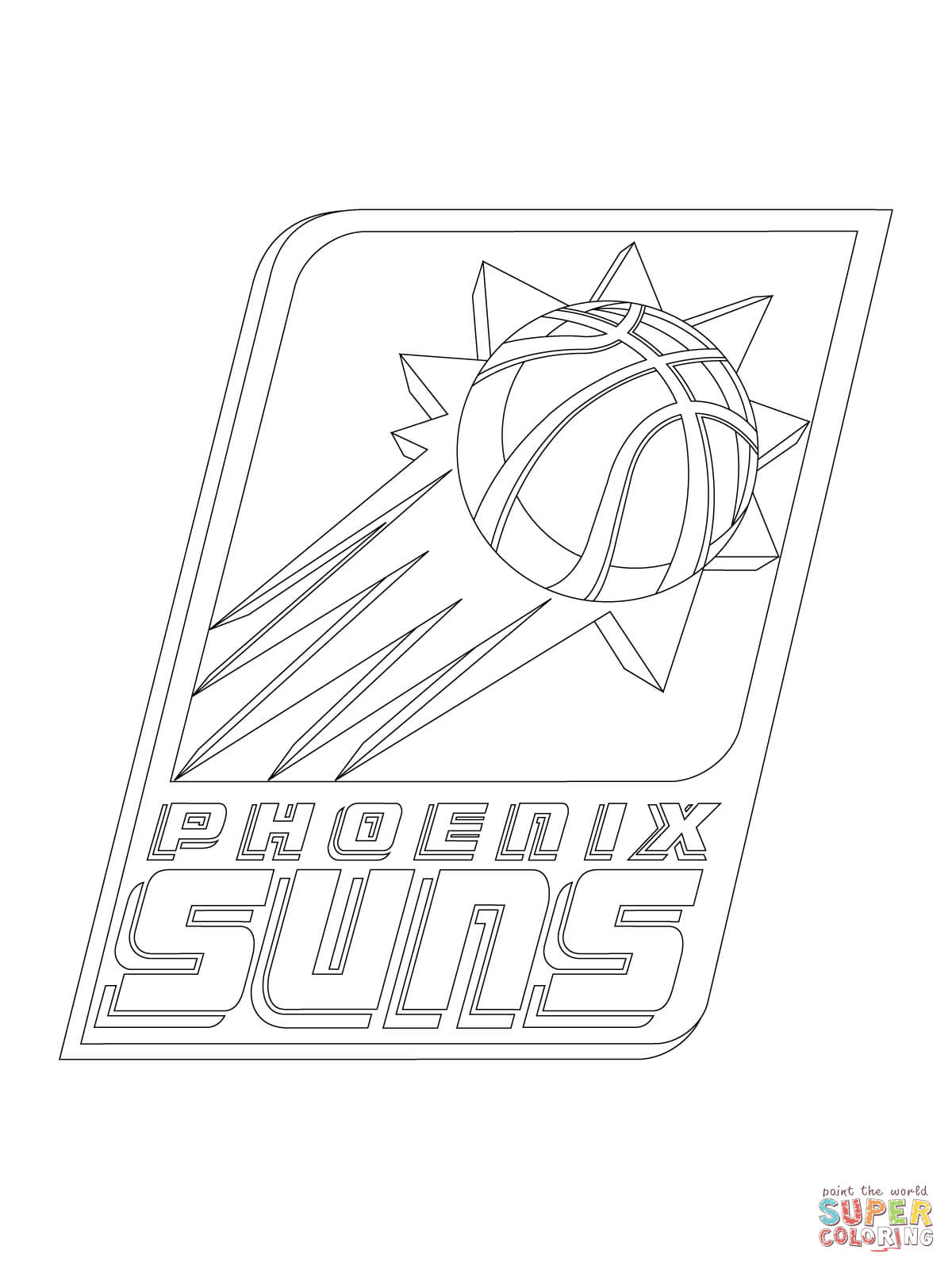 1200x1600 Phoenix Suns Logo Coloring Page Free Printable Coloring Pages