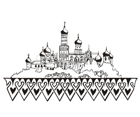 450x374 San Diego, Ca Skyline. Black And White Royalty Free Cliparts