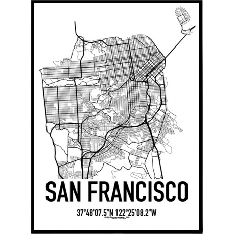 458x458 San Francisco Map Poster. Find Your Posters