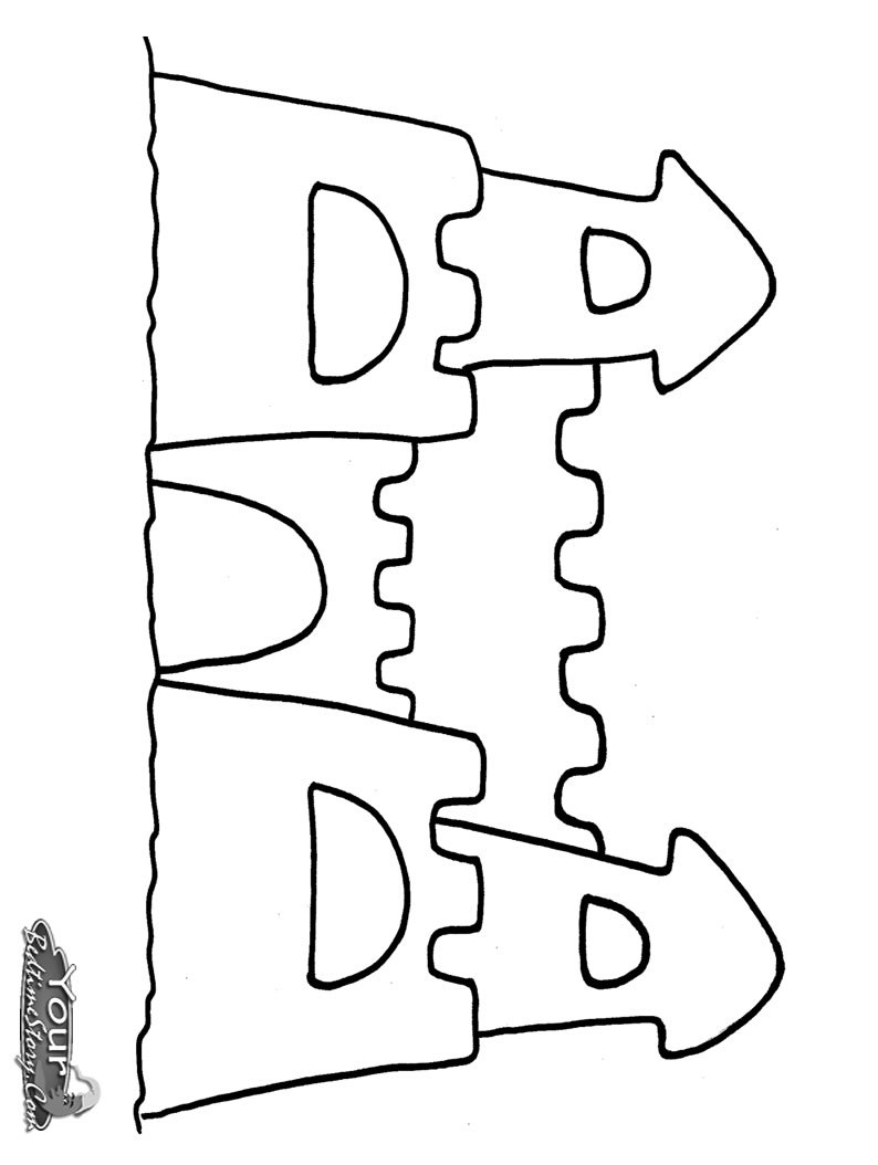 794x1054 Sand Castle Coloring Page