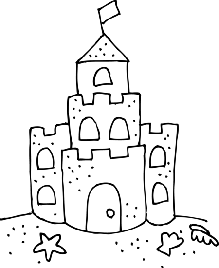 450x550 Sand Castle Coloring Pages For Preschool Butterfly Coloring Pages