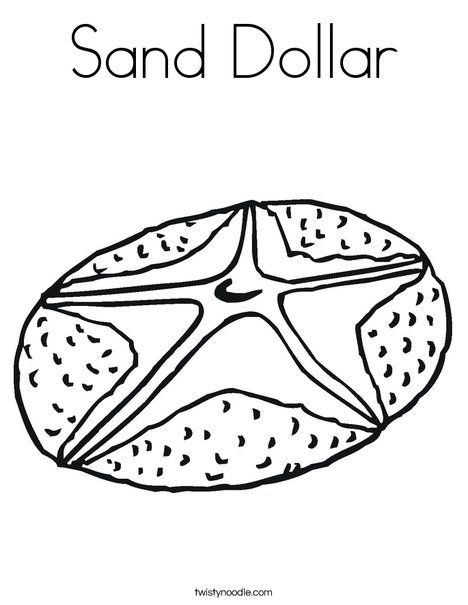 468x605 Sand Dollar Coloring Page