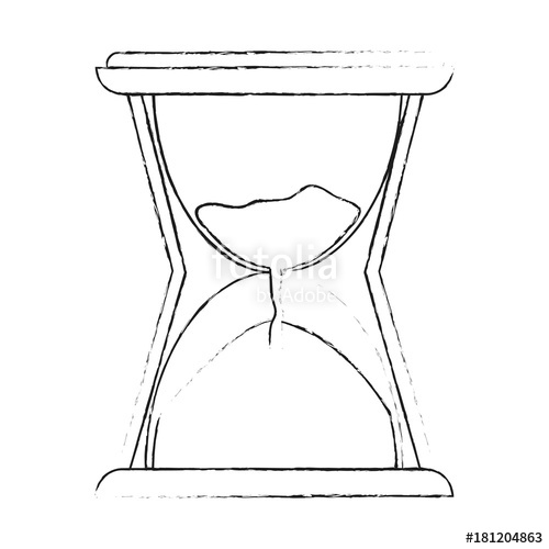500x500 Hourglass Vintage Clock Icon Vector Illustration Graphic Design