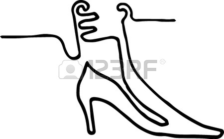 450x279 Line Drawing Of Shoes And Boots Stock Photos. Royalty Free