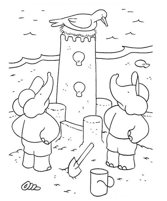 685x821 Sand Castle Coloring Pages And Print These