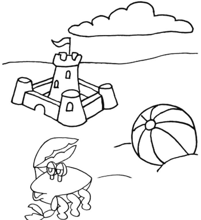 Sandcastle Drawing at GetDrawings | Free download