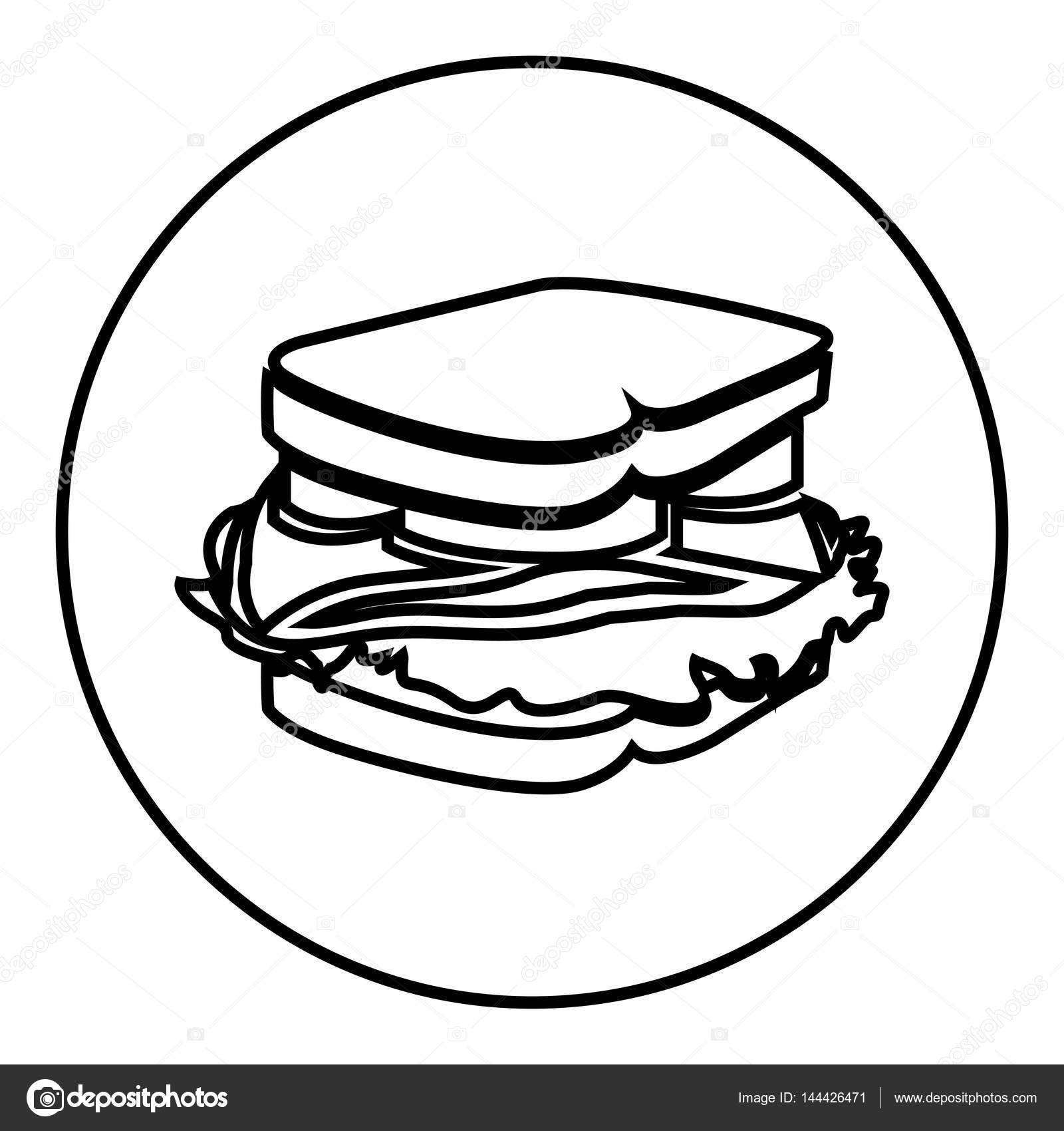 1600x1700 Figure Emblem Sticker Sandwich Icon Stock Vector Grgroupstock