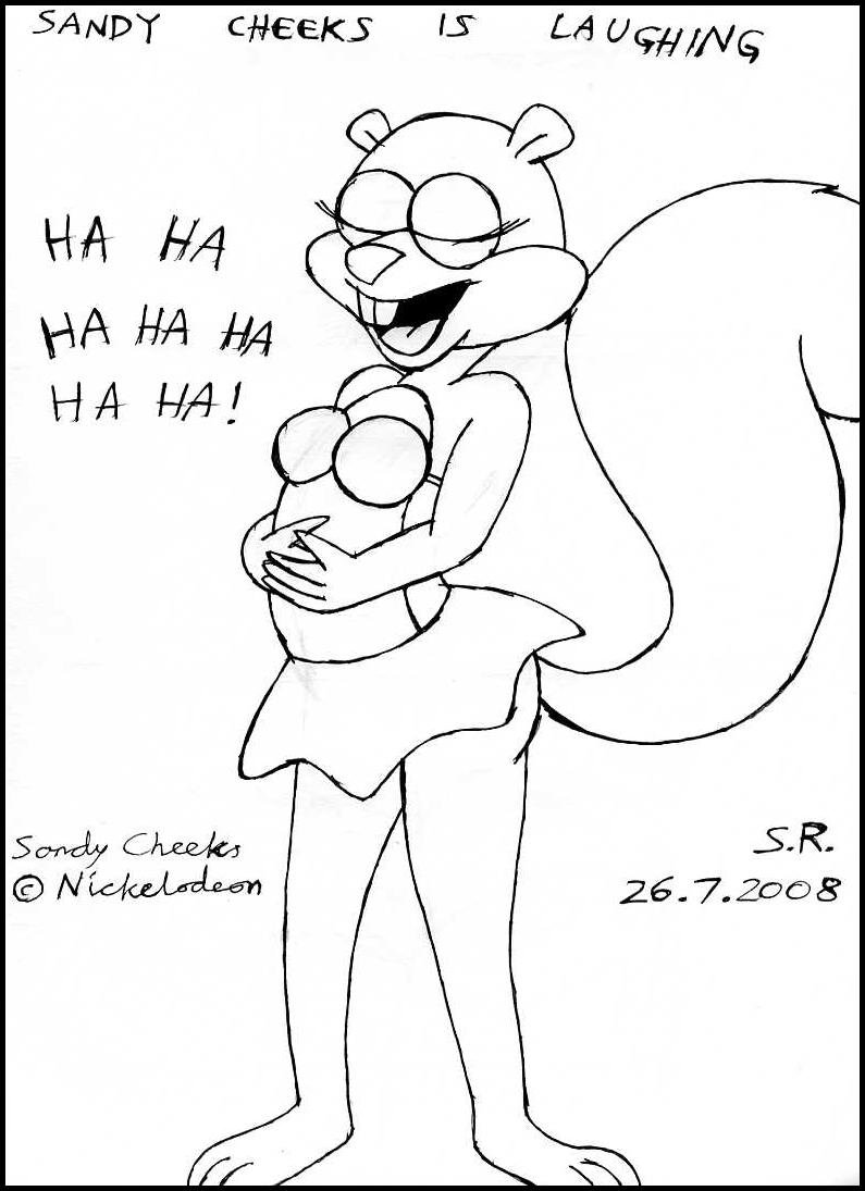 795x1095 Sandy Cheeks Is Laughing By Megamink1997