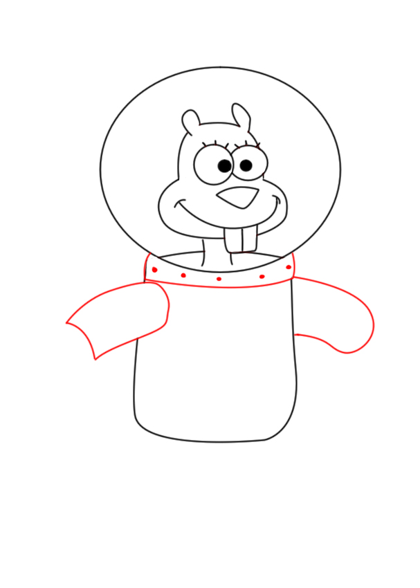 607x850 How To Draw Sandy Cheeks