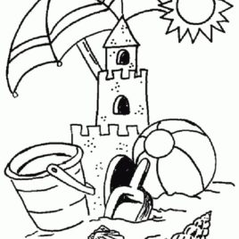 268x268 Sandy Beach Coloring Page Kids Drawing And Coloring Pages