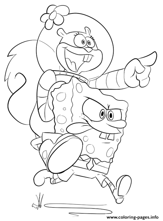 567x768 Spongebob Carries Sandy Coloring Pagecdfb Coloring Pages Printable