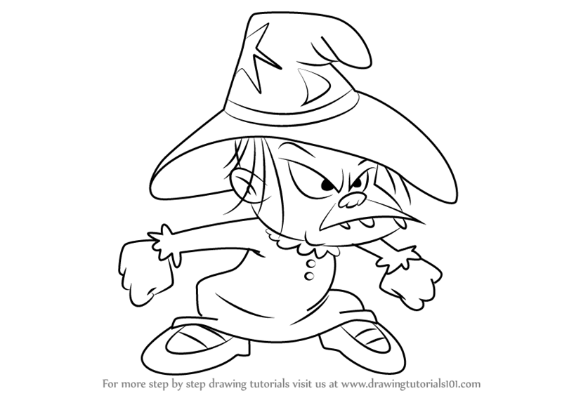 800x567 Step By Step How To Draw Witch Sandy From Tiny Toon Adventures