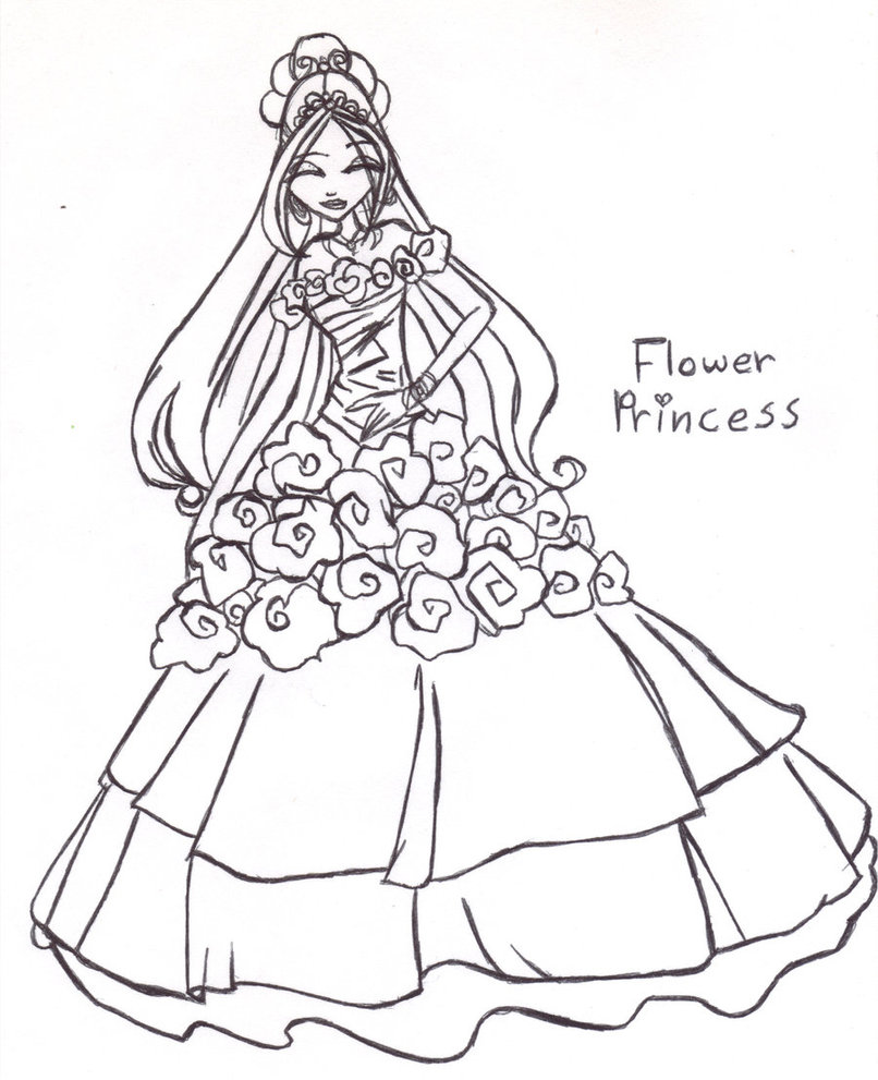 806x991 Winx Sandy's Princess Flower Dress By Emosandy93