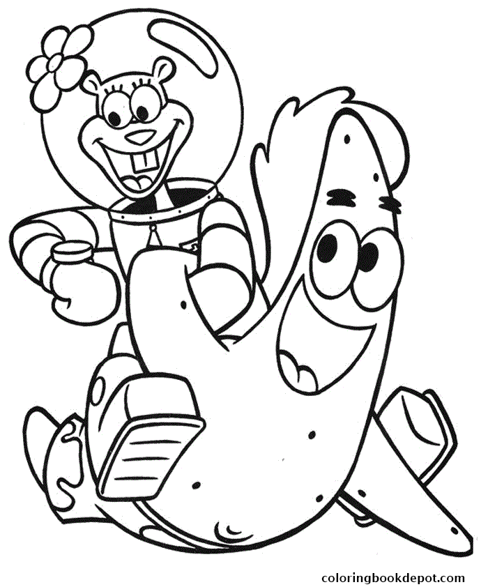 700x842 Sandy And Patrick 8c4a Coloring Pages