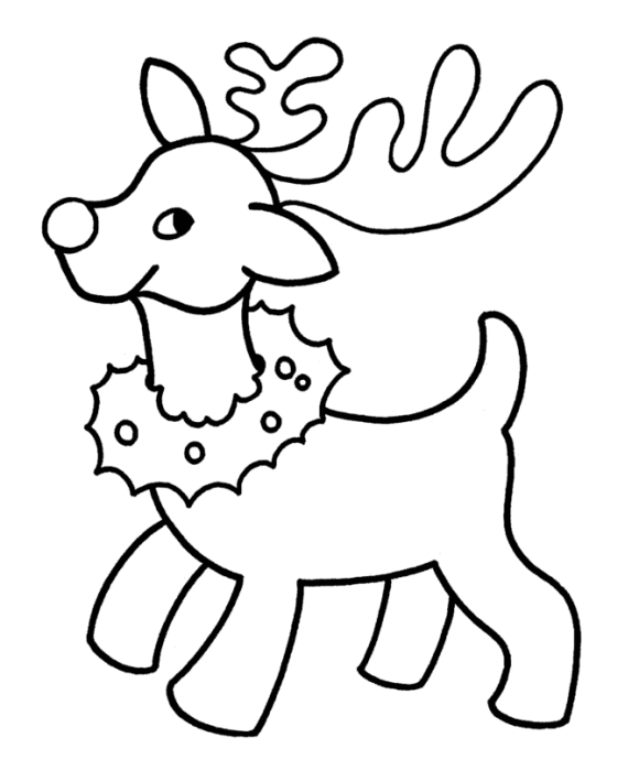 580x709 Easy Clipart Reindeer