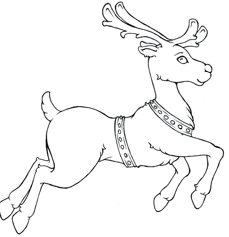 781x807 Santa And Reindeer Coloring Page Joandco.co