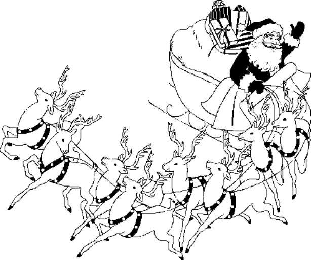 614x513 Santa With Sleigh Sunnie Bunniezz Coloring Activity Page 02