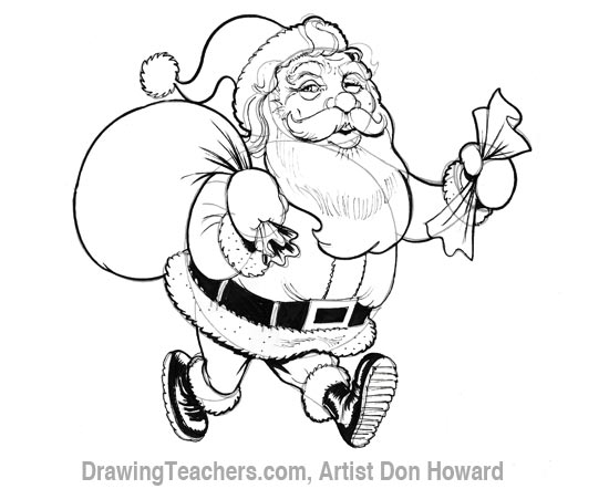 550x442 Cartoon Santa Claus