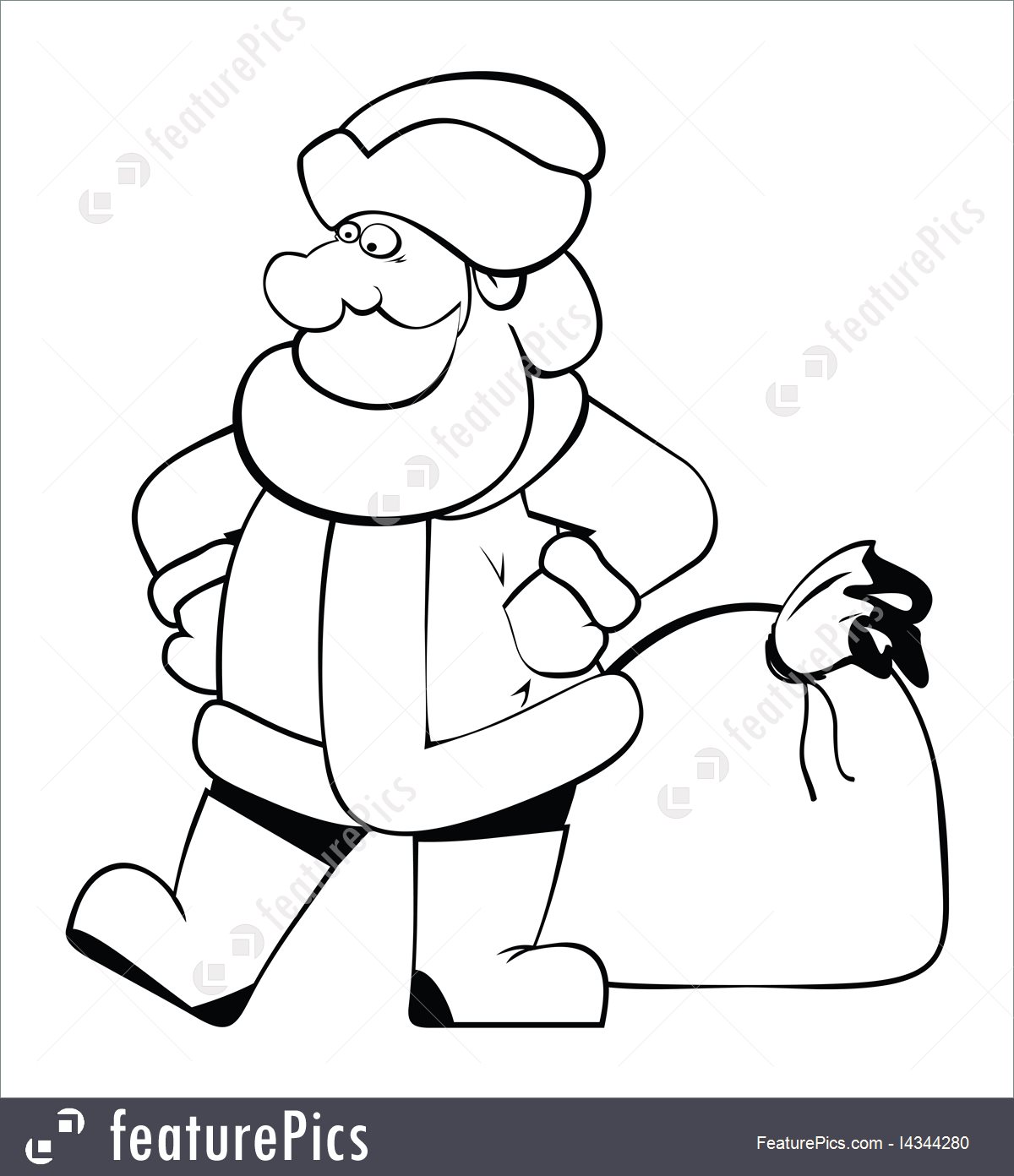 1200x1392 Santa Claus Cartoon Illustration