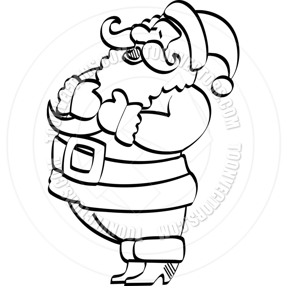 940x940 Santa Claus Clipart Black And White