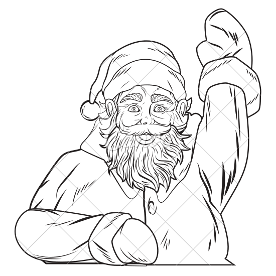 550x550 Santa Claus Pop Art Cartoon