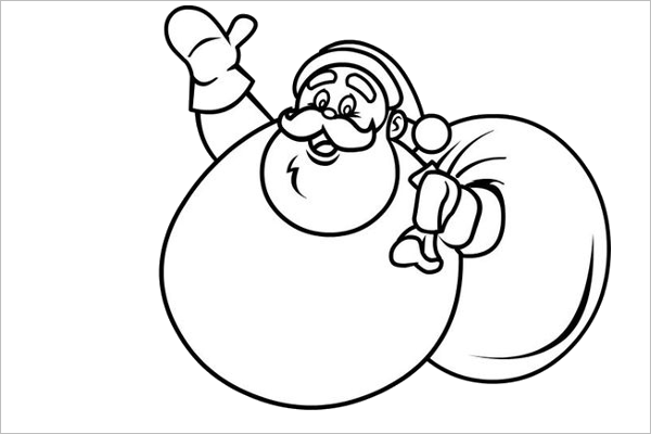 600x400 Free Santa Claus Drawing Templates Printable Designs