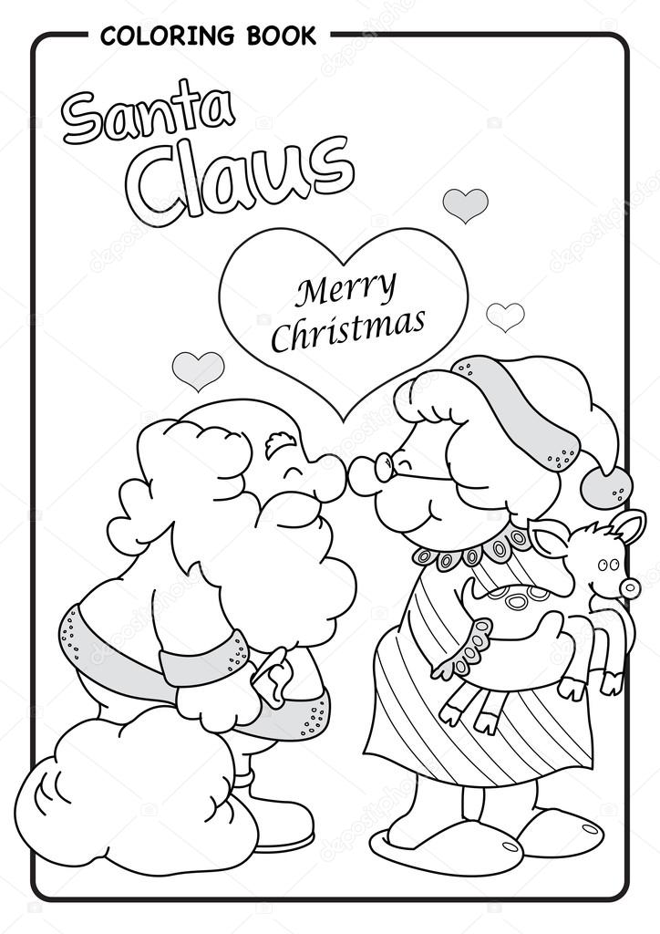 724x1024 Santa Claus Kissing His Wife