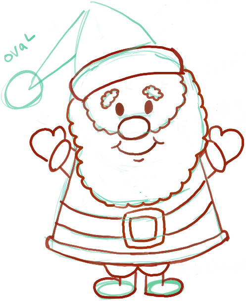 497x607 Easy Instructions For How To Draw Santa Clause For Kids